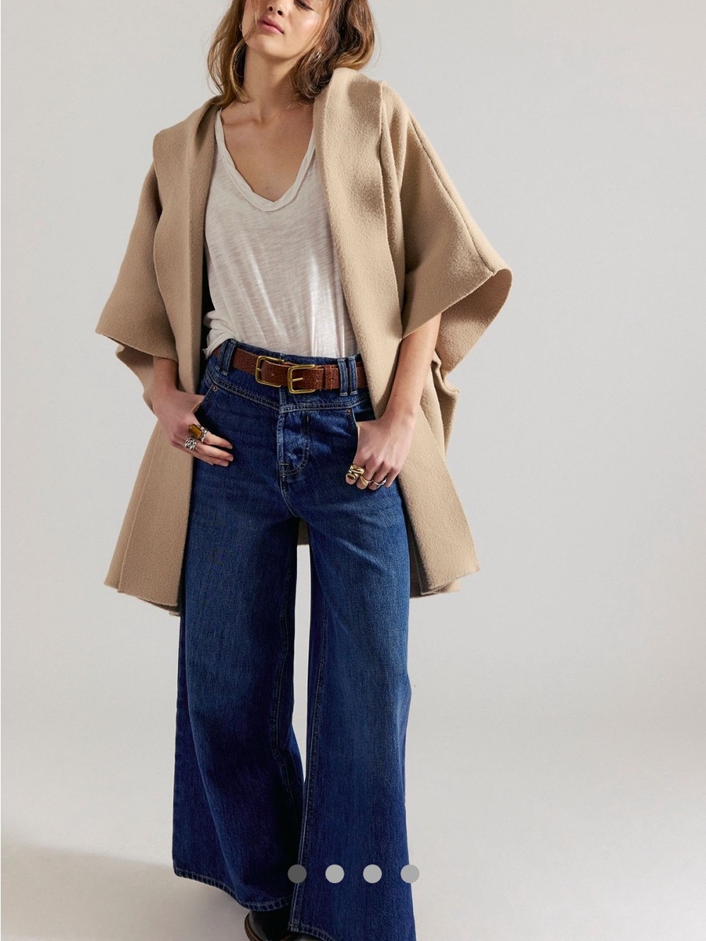 All I Need Cozy Hooded Duster - Sand.  NWT